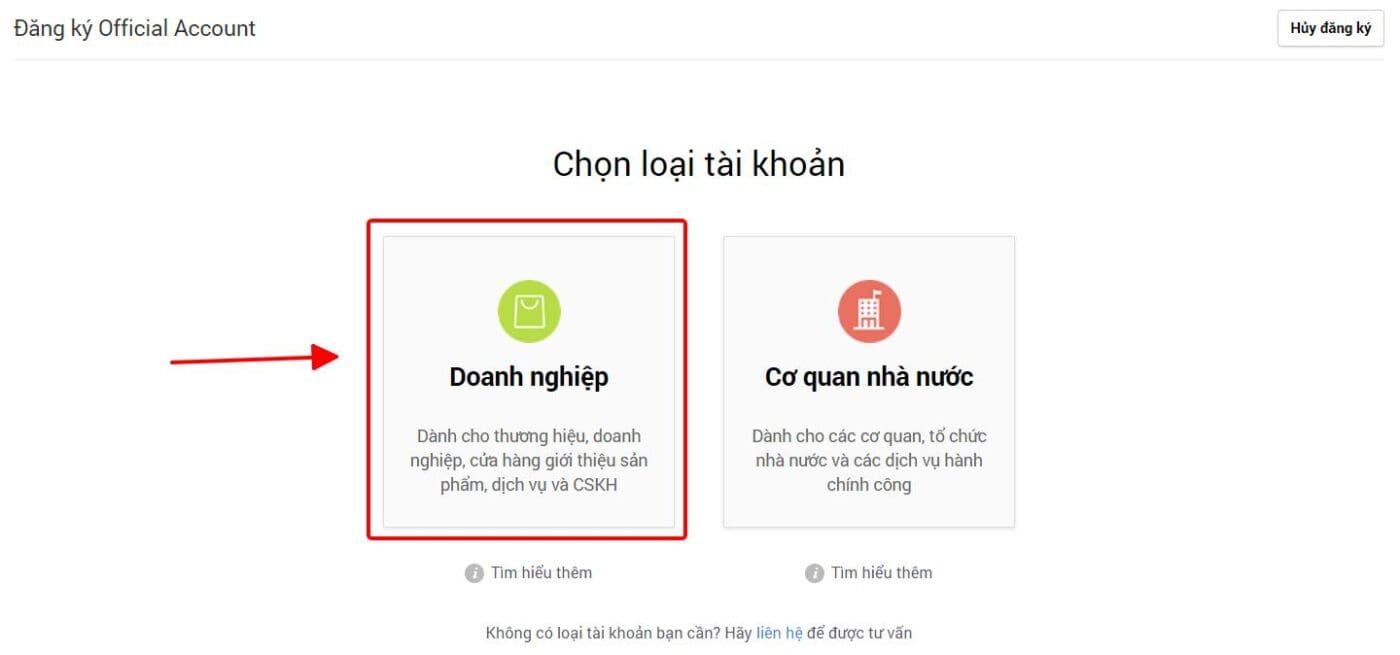 Hướng dẫn tạo Zalo OA