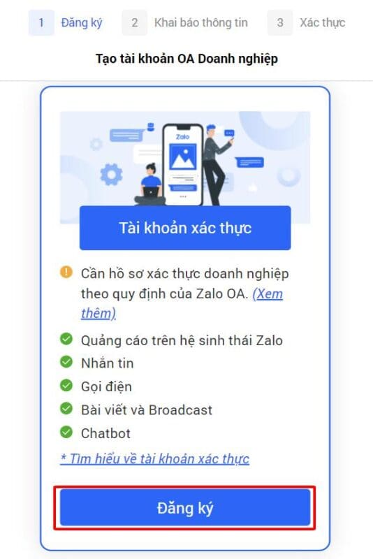 Hướng dẫn tạo tài khoản Zalo Official Account