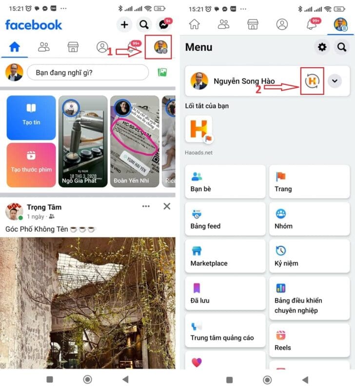 Cách phân quyền truy cập trang facebook mới trên điện thoại