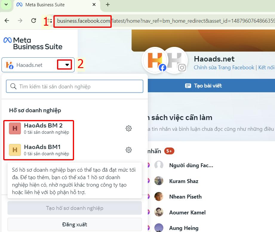 Hướng dẫn tạo tài khoản Facebook Business Suite