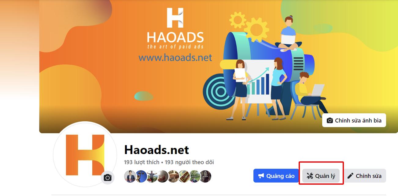 phân quyền truy cập vào công việc trên trang facebook mới trên máy tính