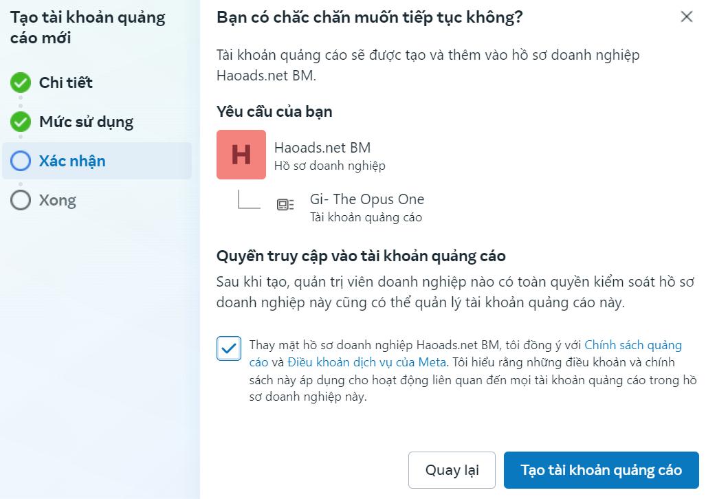 Cách tạo tài khoản quảng cáo facebook