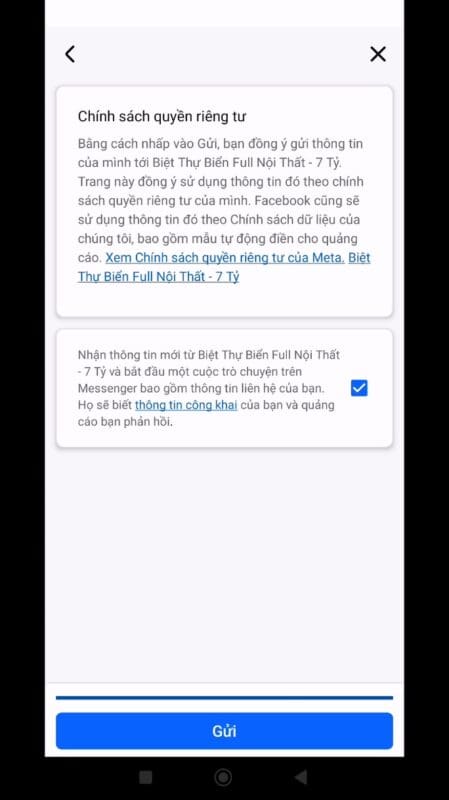 cách hoạt động của tính nằng Chat với khách hàng điền form Facebook Lead Ads