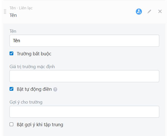 Cấu hình các trường biểu mẫu bitrix24