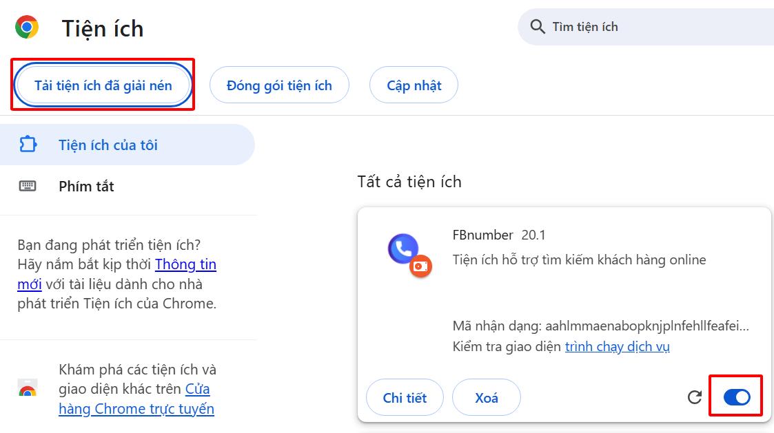 Hướng dẫn cài đặt extension fbnumber
