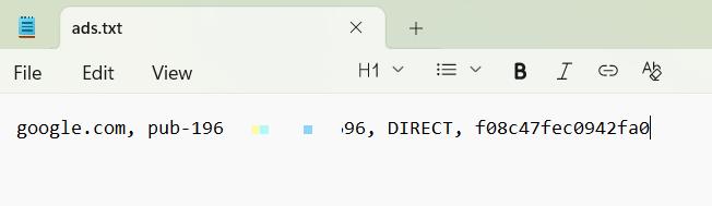 Thêm tệp ads.txt vào WordPress