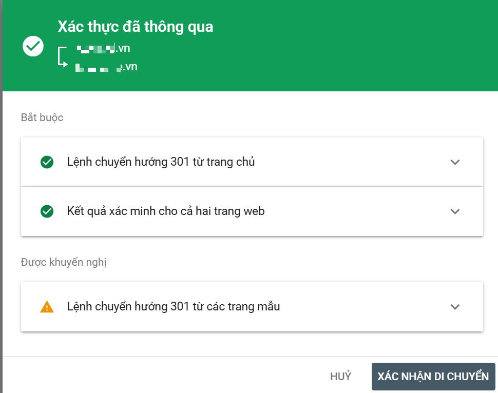 thay đổi địa chỉ tên miền trên google search console