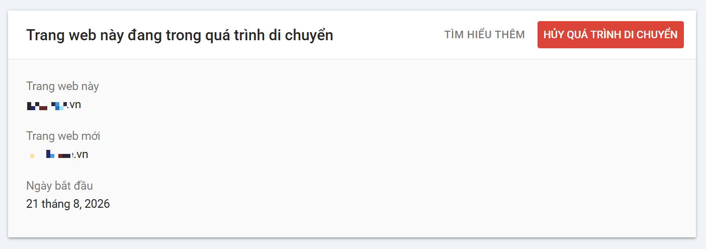 thay đổi địa chỉ tên miền trên google search console